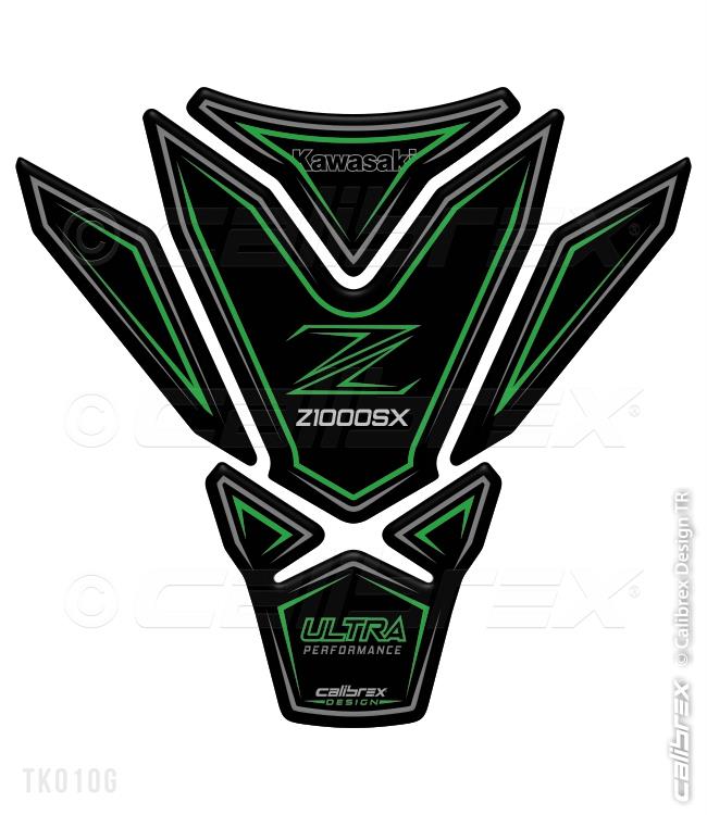 Kawasaki Z1000SX green tank pad protection 2011-19