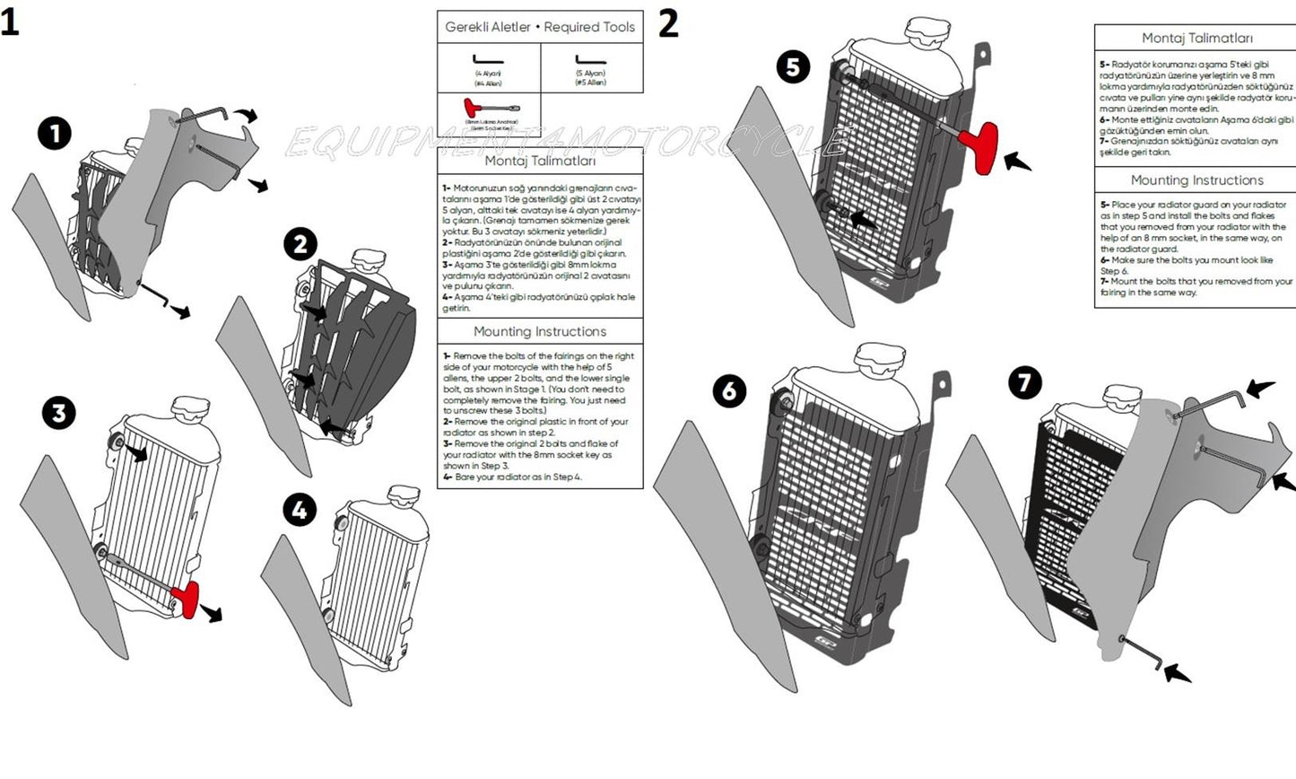 Honda CRF250L radiator guard 12-16