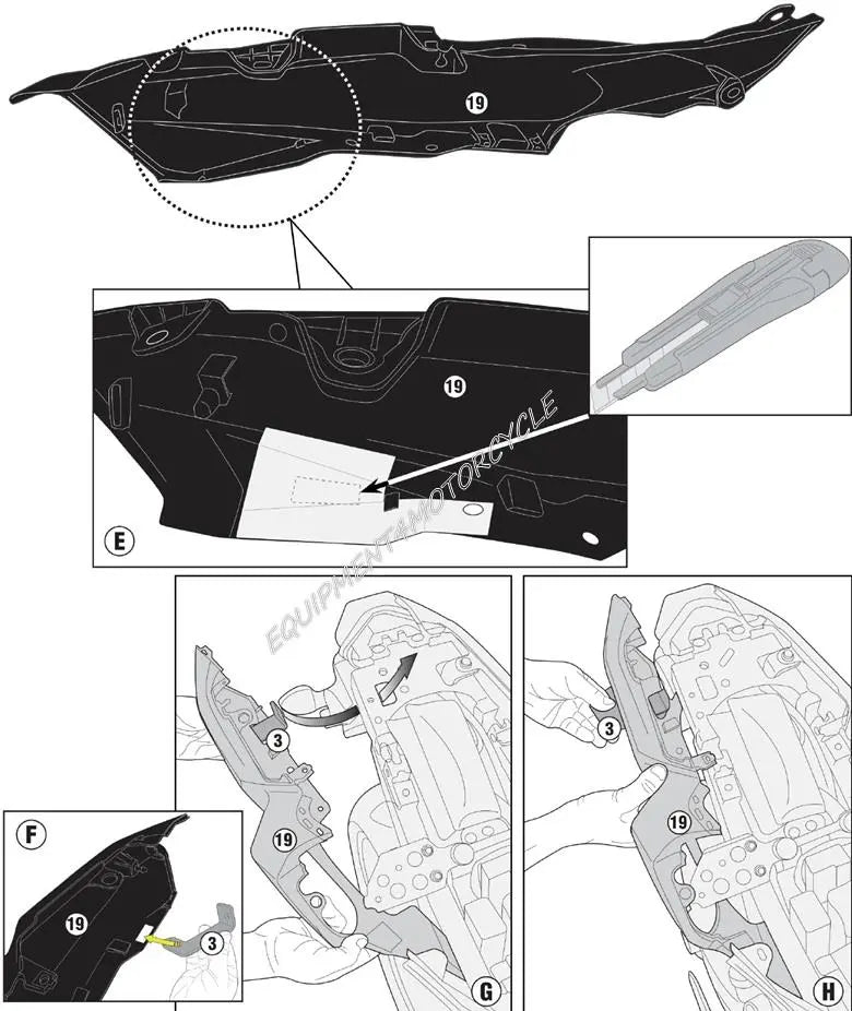 Yamaha MT07 rear rack luggage carrier 18-24
