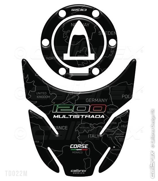 DUCATI MULTISTRADA 1200 BLACK FAIRING PROTECTION FULL SET 10-14