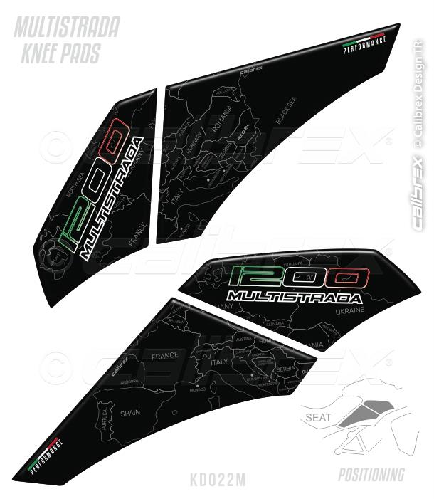 DUCATI MULTISTRADA 1200 BLACK FAIRING PROTECTION FULL SET 10-14