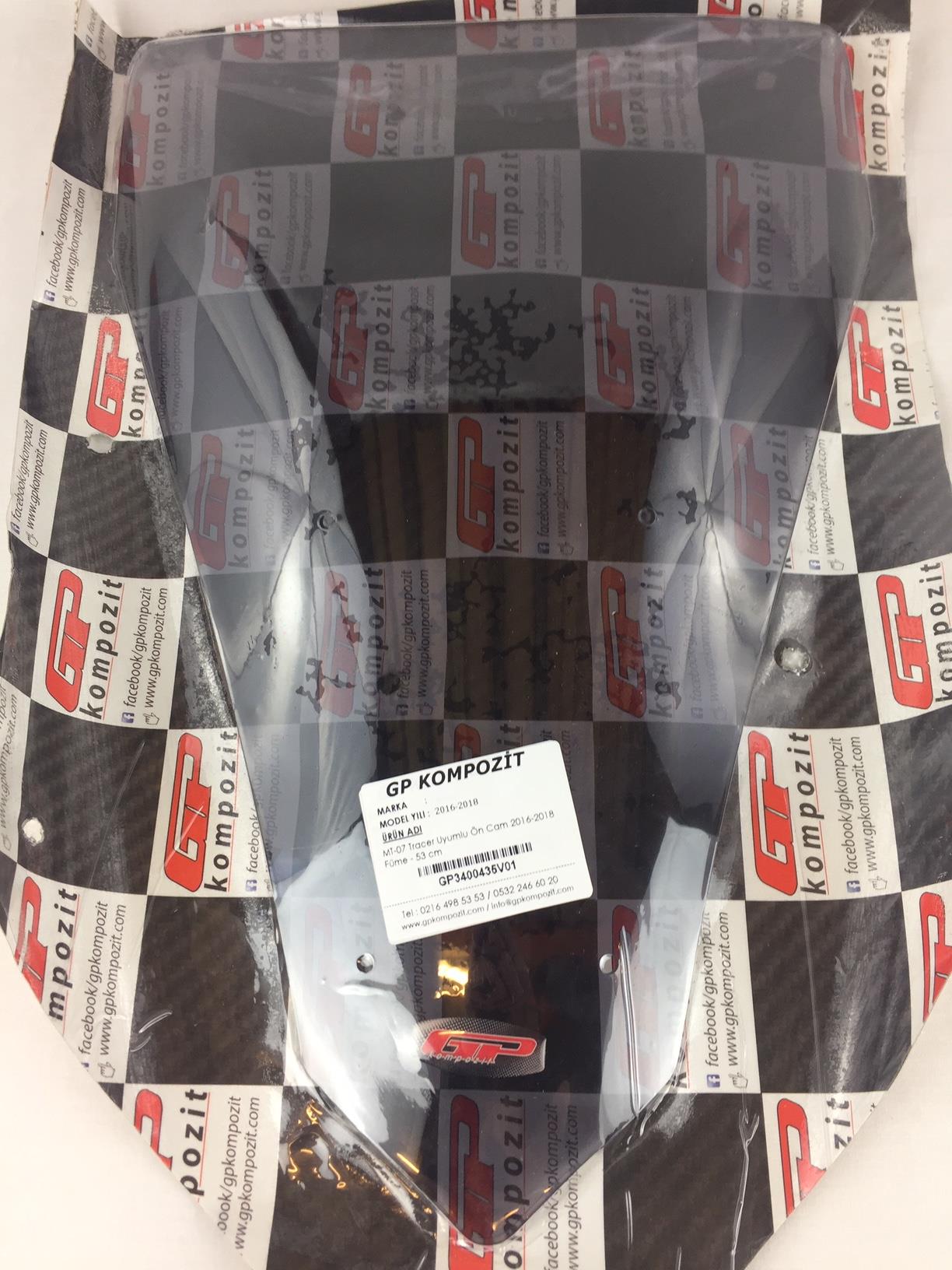 Yamaha MT07 Tracer 53 cm windscreen smoke 16-19