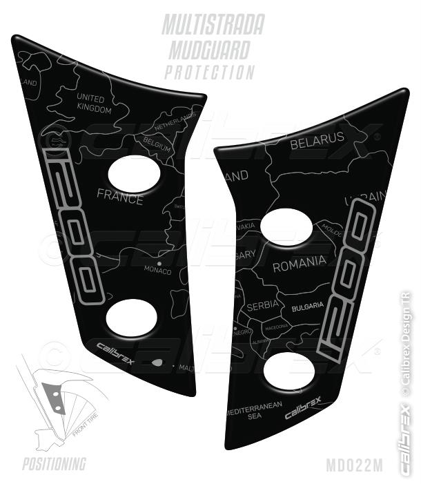 DUCATI MULTISTRADA 1200 BLACK FAIRING PROTECTION FULL SET 10-14