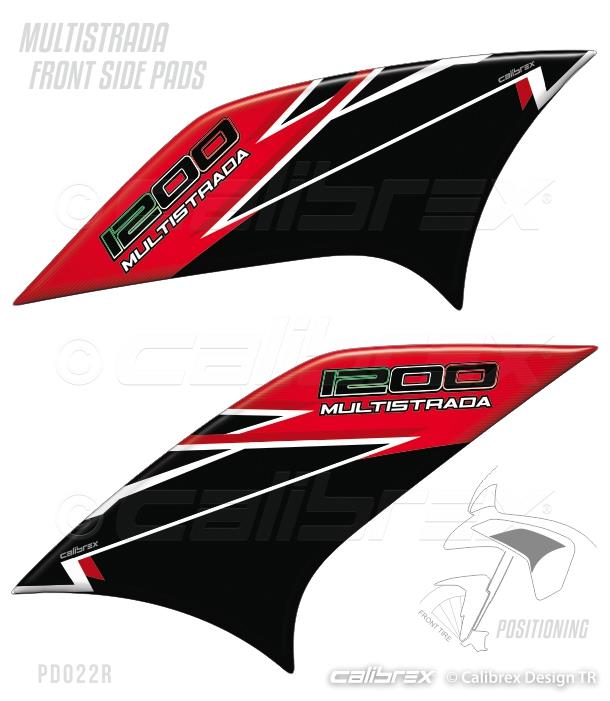 DUCATI MULTISTRADA 1200 RED FAIRING PROTECTION FULL SET 10-14