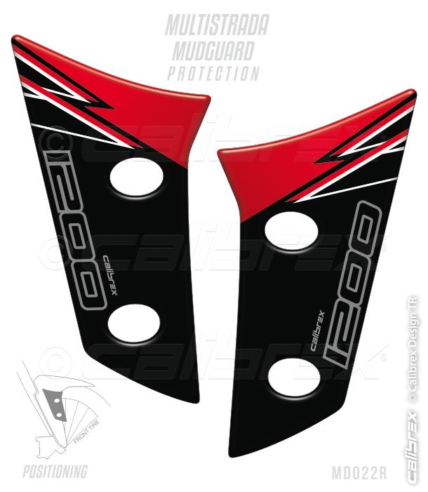 DUCATI MULTISTRADA 1200 RED FAIRING PROTECTION FULL SET 10-14