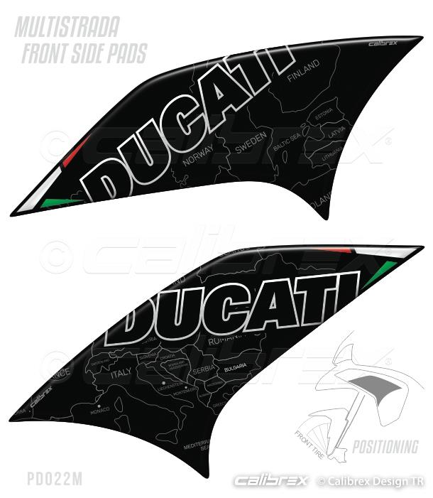 DUCATI MULTISTRADA 1200 BLACK FAIRING PROTECTION FULL SET 10-14