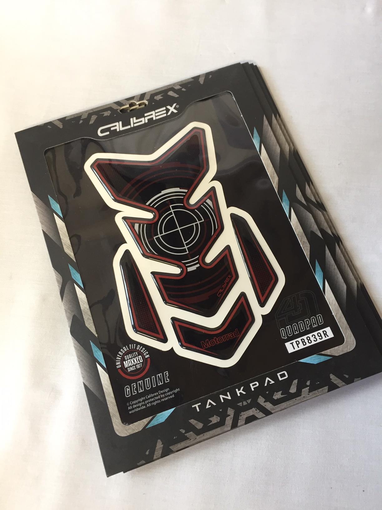 BMW MOTORCYCLE MOTORRAD TANK PAD UNIVERSAL FIT CALIBREX DESIGN RED