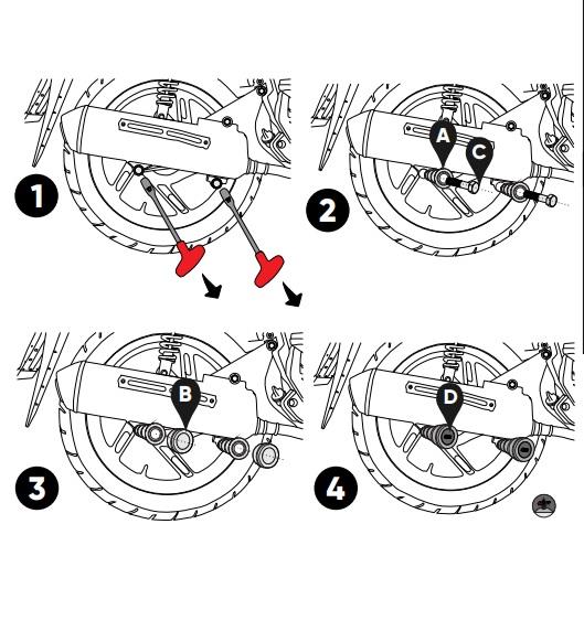 Honda PCX 125 exhaust guard protector slider pair 18-23