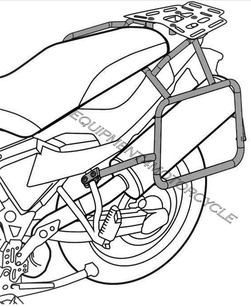 BMW F650GS side pannier rack soft bag holders 08-12