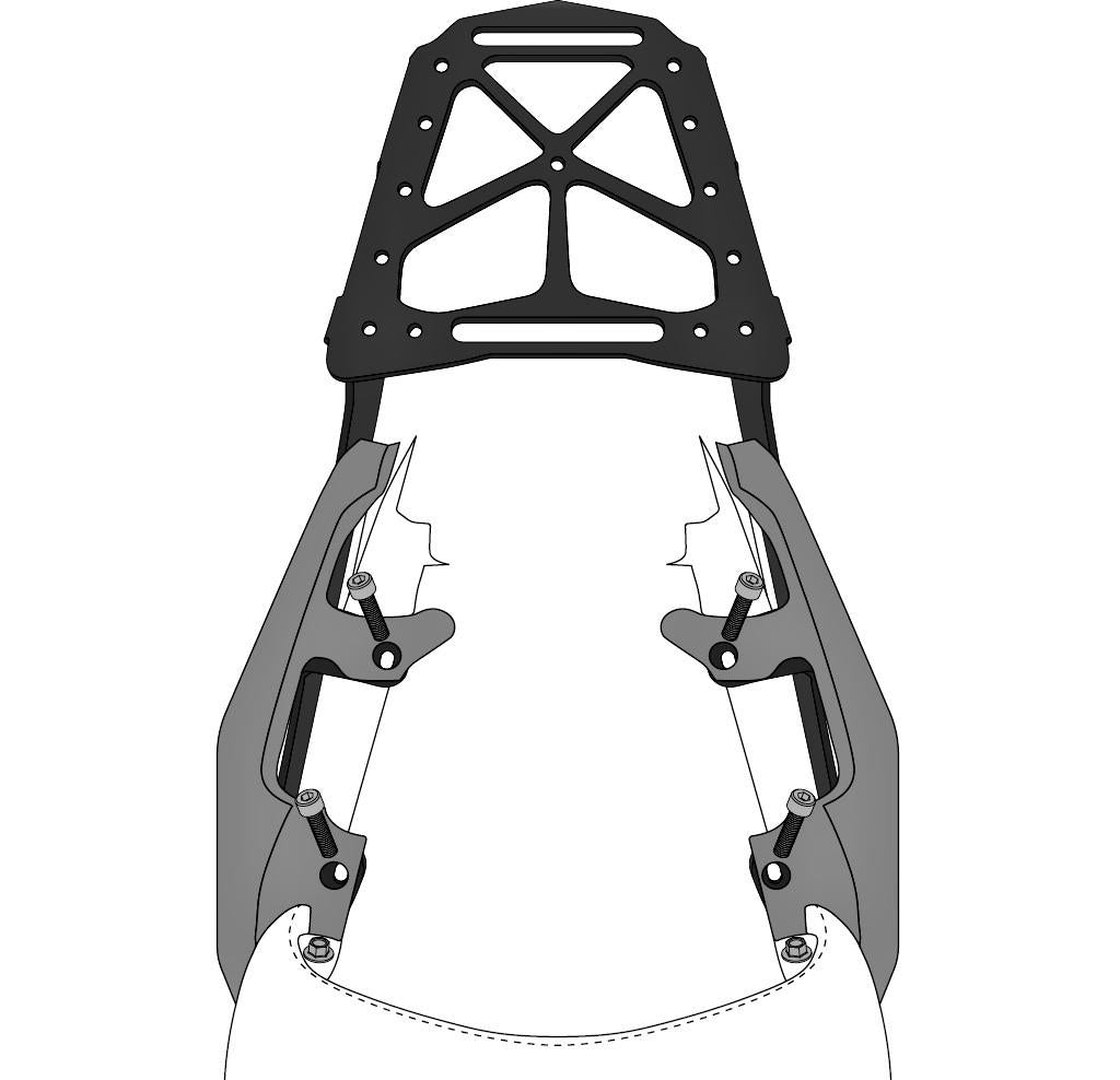 HONDA NC750X 2021-23 rear rack luggage top box carrier