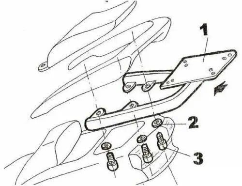 Yamaha Majesty 250 rear rack carrier 2000-2009