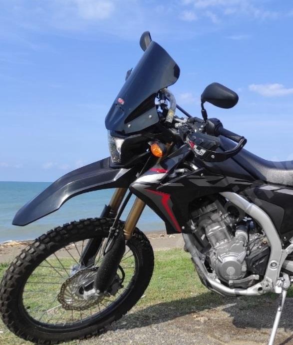 Honda CRF300L dark smoke 42 cm windscreen 21-23