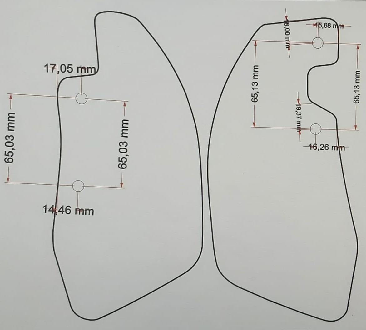 BMW R1150GS side wind deflector pair clear 99-05