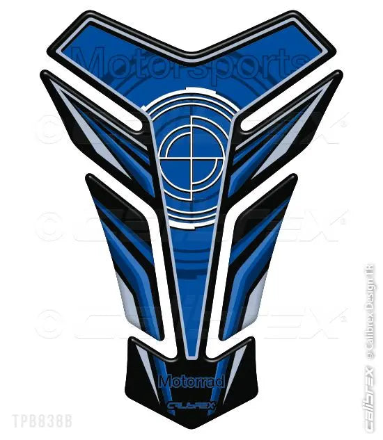 BMW MOTORCYCLE MOTORRAD TANK PAD UNIVERSAL FIT CALIBREX DESIGN BLUE - Equipment4motorcycle