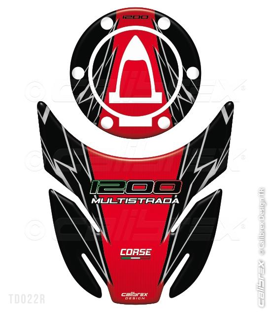 DUCATI MULTISTRADA 1200 RED FAIRING PROTECTION FULL SET 10-14