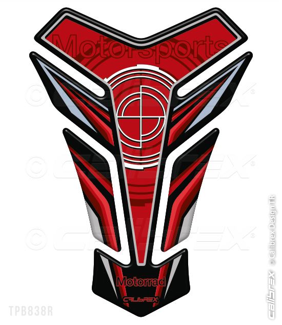 BMW MOTORCYCLE MOTORRAD TANK PAD CALIBREX DESIGN RED