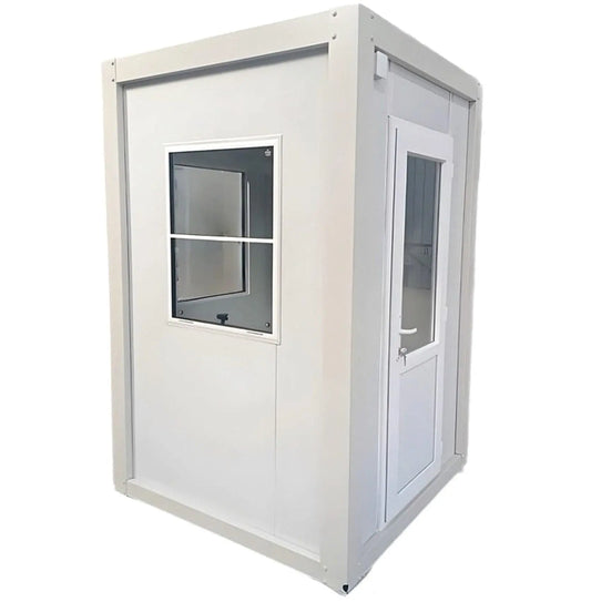 Modular Kiosk Ticket Booth Security Hut Portable Cabin 130x130 cm