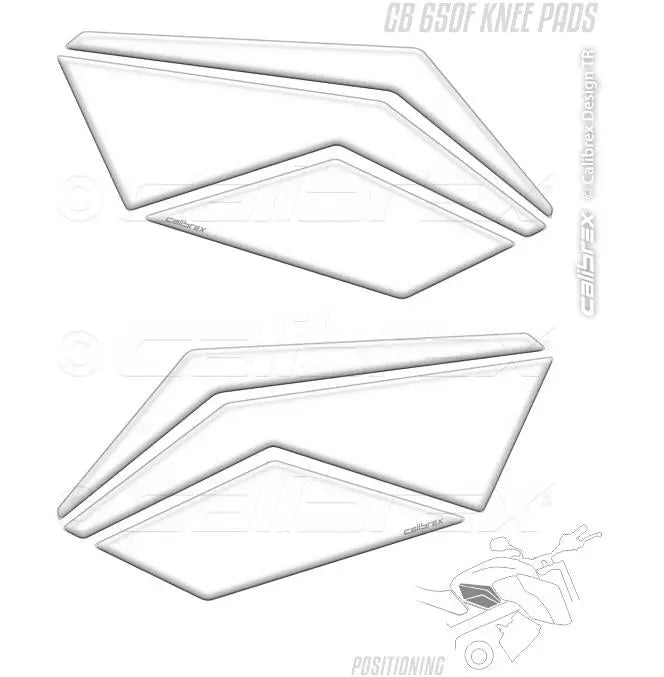 HONDA CB650F TANK PAD KNEE PADS FUEL CAP PAD SET TRANSPARENT 2014-2019