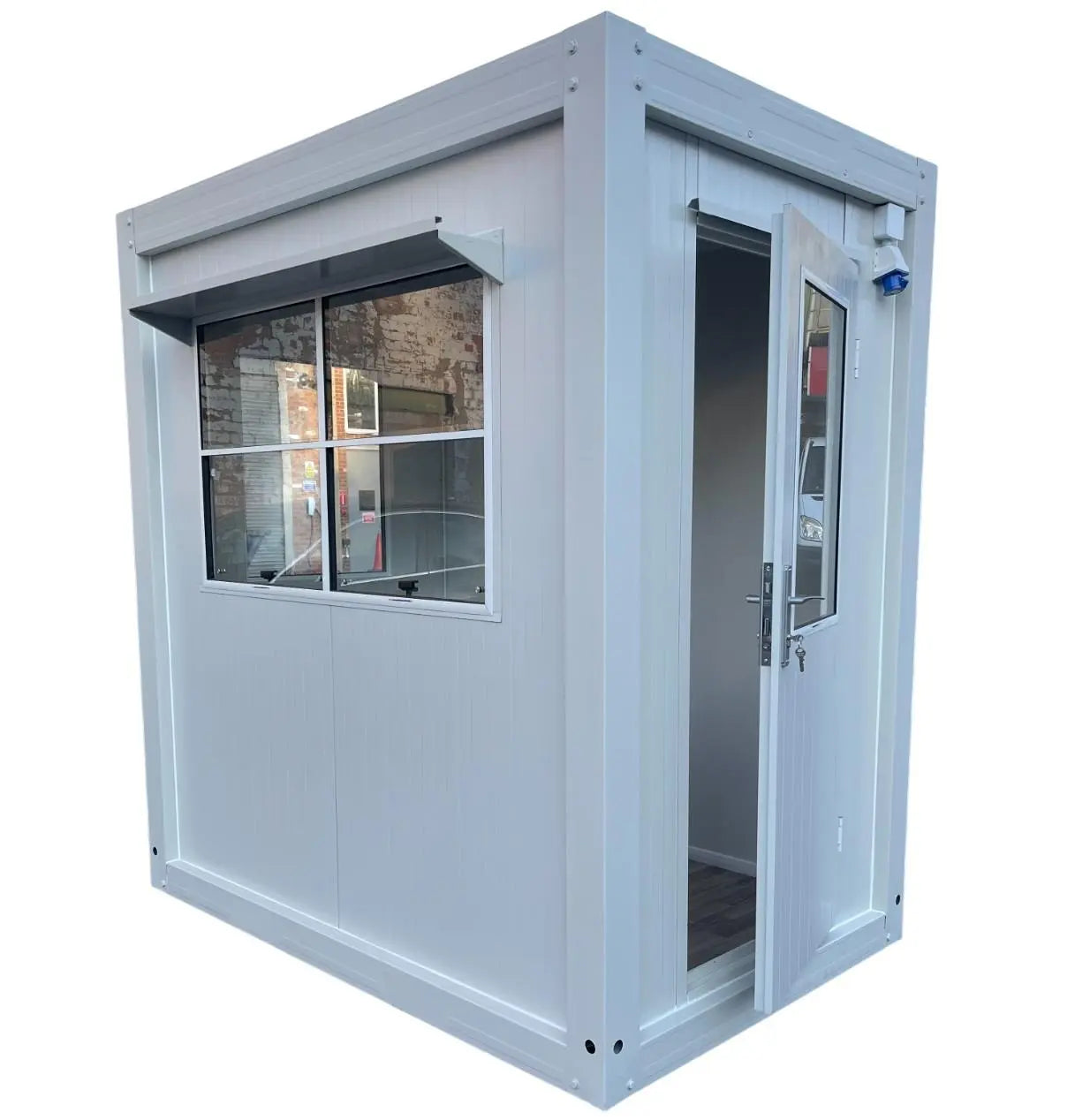 Security Hut Modular Kiosk Ticket Booth Portable Cabin 130x210 cm