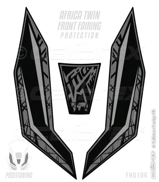 HONDA CRF1000L AFRICA TWIN BLACK/GREY FRONT FAIRING PROTECTION