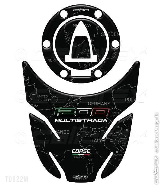 DUCATI MULTISTRADA 1200 BLACK FAIRING PROTECTION FULL SET 10-14