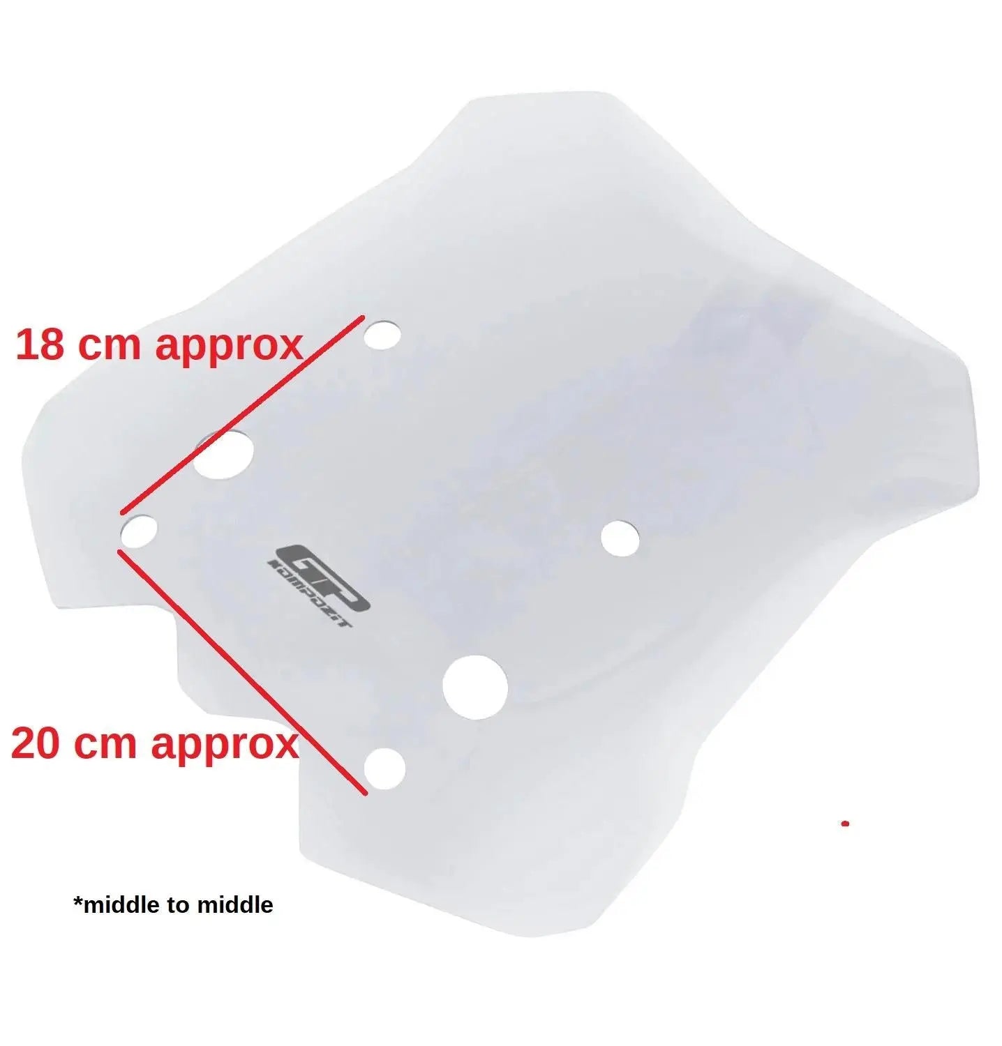 Windscreen for Kawasaki Versys 1000 Clear 19-23 for larger brackets only