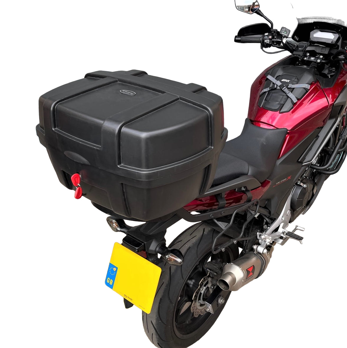 Topbox for motorcycle 52 LT universal DIRECT INSTALLATION WITHOUT FITTING PLATE