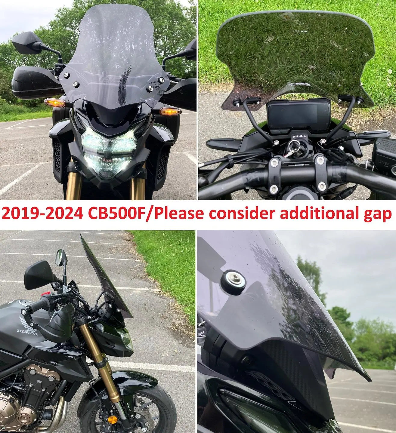 Honda CB500F windscreen 49 cm touring smoke 13-18 ONLY