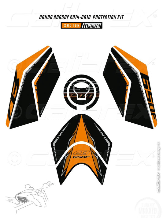 HONDA CB650F TANK PAD + KNEE PADS FAIRING PROTECTION SET 2014-2019