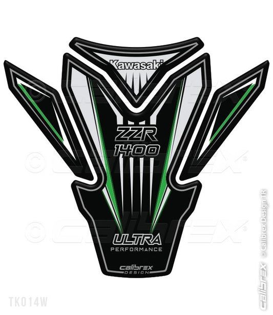 Kawasaki ZZR1400 grey tank pad protection 2006-20