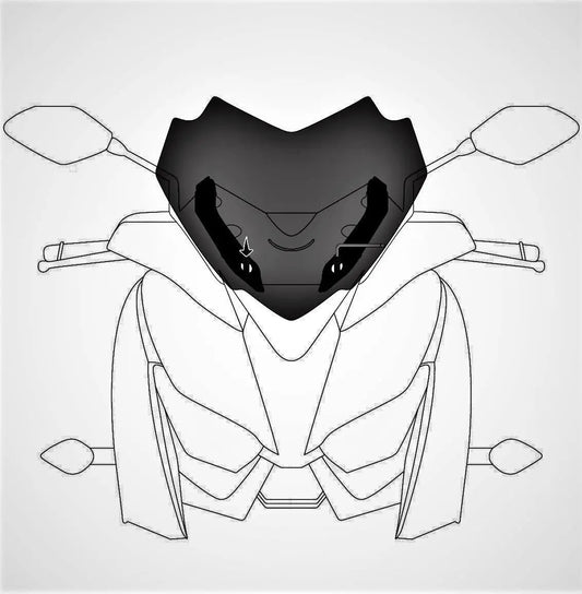 Yamaha X-Max 300 windscreen 2017-2022 dark smoke