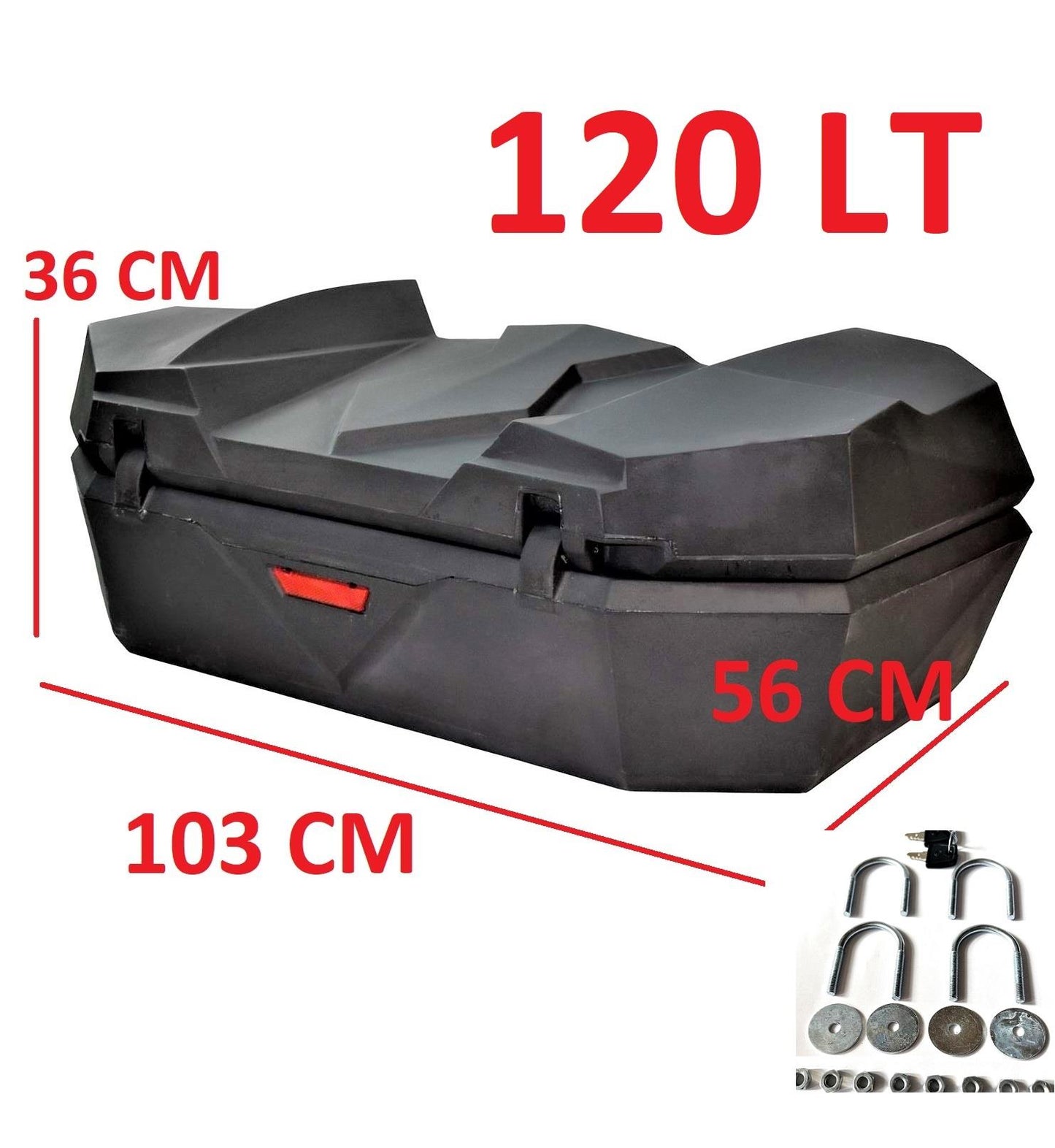 QUAD ATV CARGO BOXES' REAR AND FRONT TRUNKS PAIR X2 BOX
