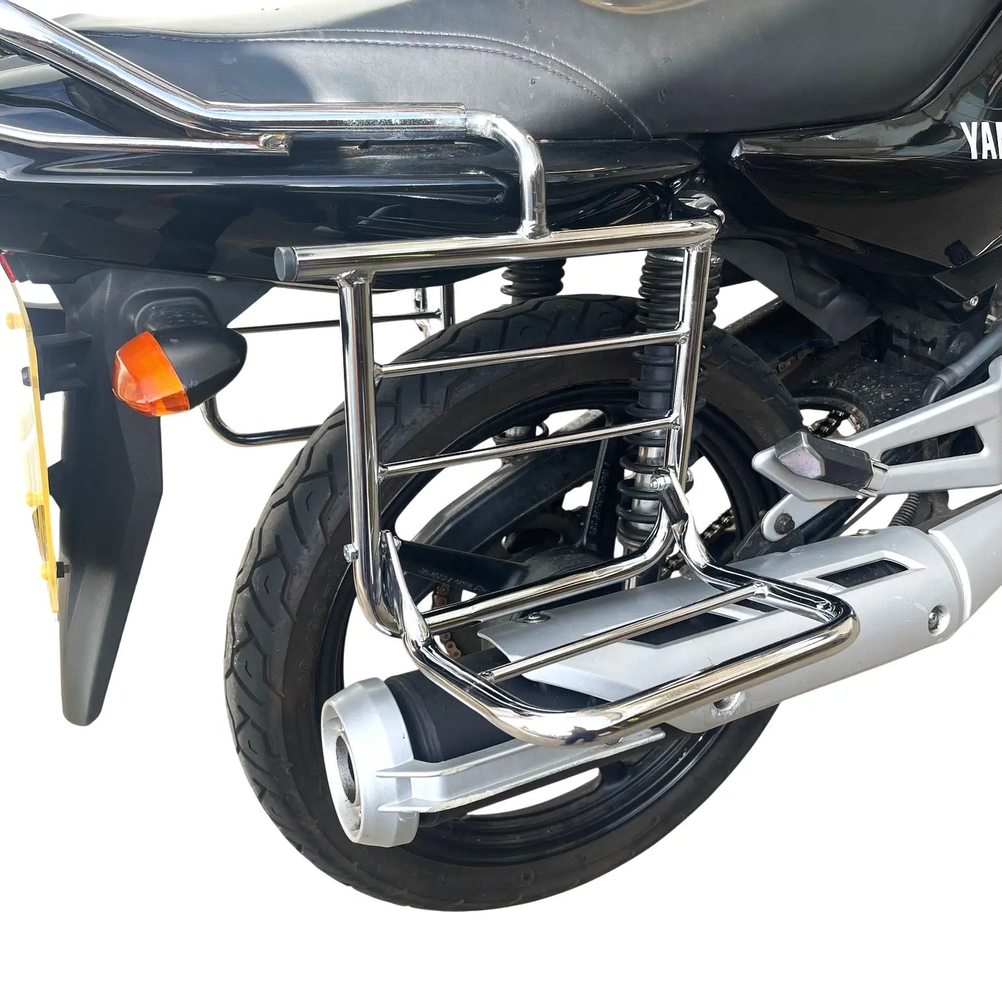 Yamaha YBR125 pannier racks 2011-2017 chrome-coated