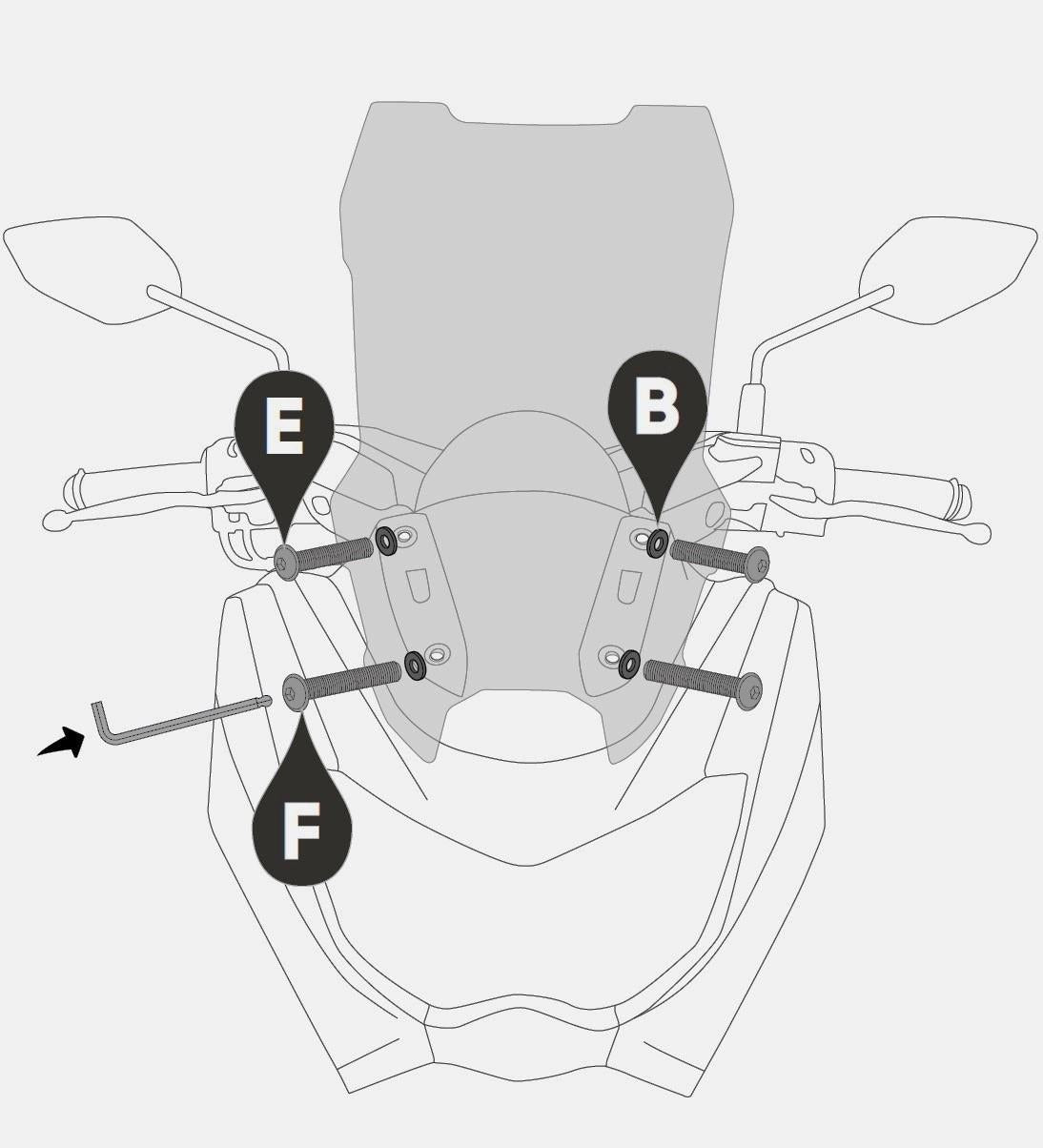 Yamaha Nmax 125 windscreen 59 cm Smoke 2015-2020 ONLY