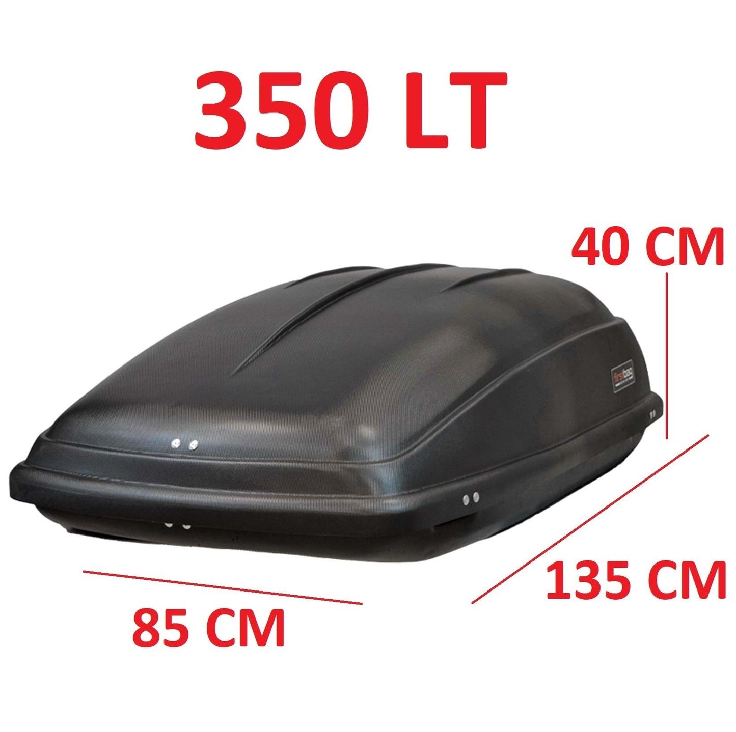 Car Roof Box Cargo Luggage Travel Box 350 LT Black