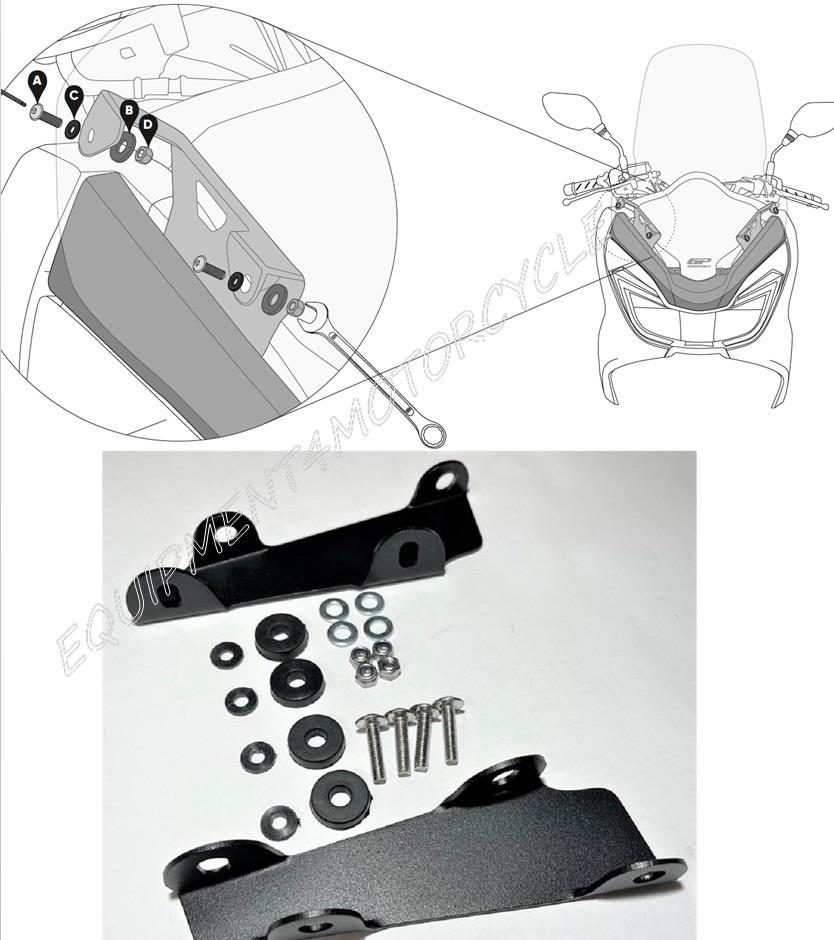 Honda PCX125 windscreen 2014-2015-2016-2017 Clear 69 cm