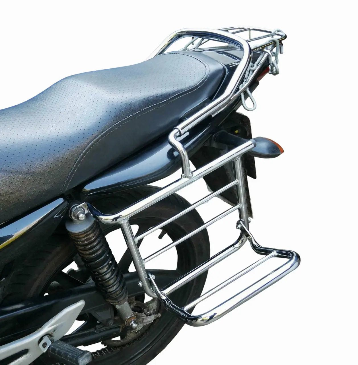 Yamaha YBR 125 pannier racks 2011-2017 chrome-coated