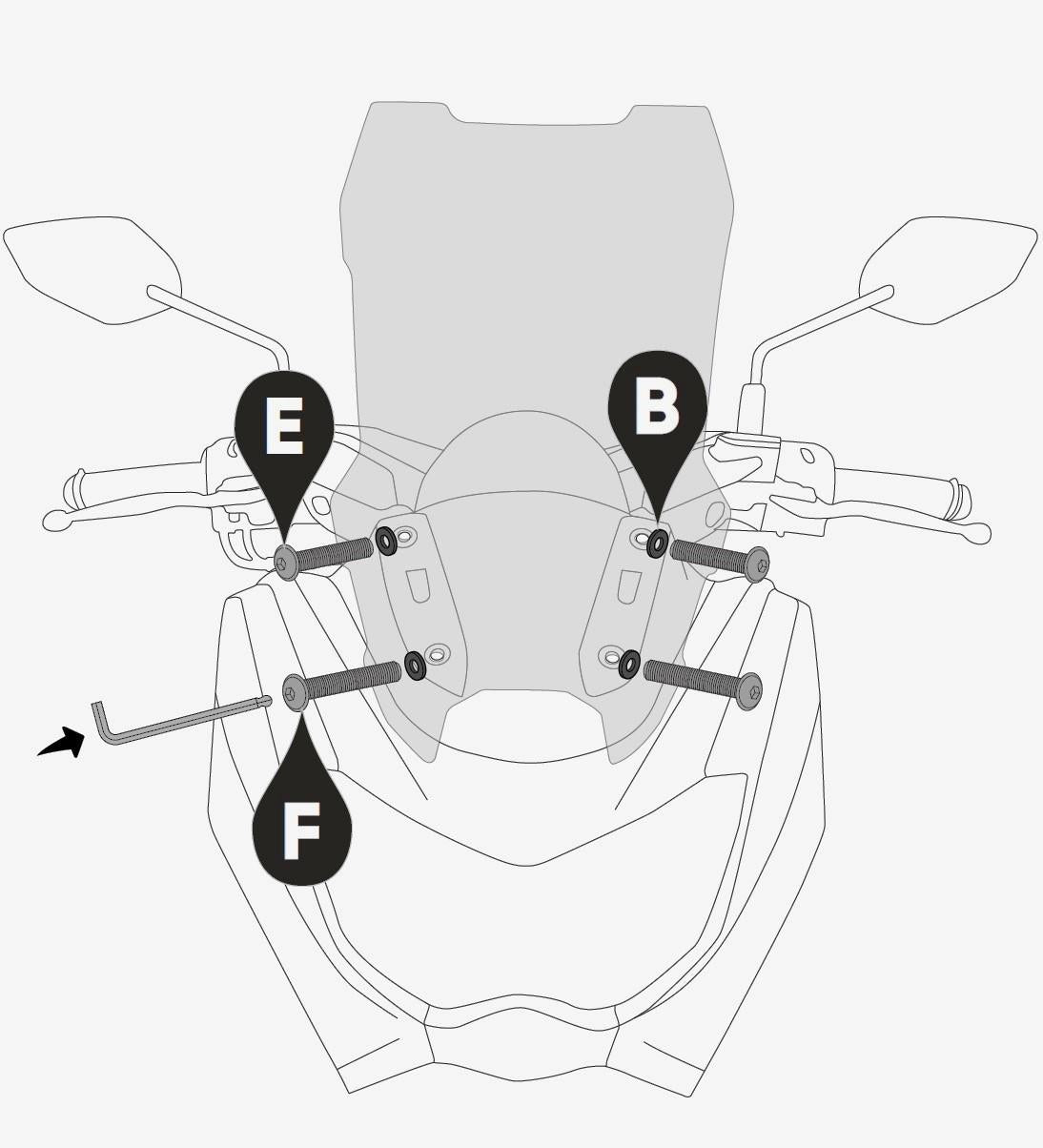 Yamaha Nmax 125 windscreen 59 cm Clear 2015-2020 ONLY