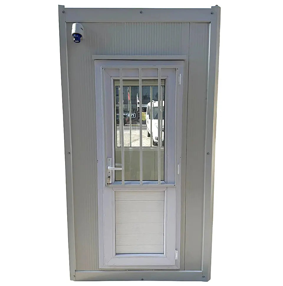 Modular Kiosk Ticket Booth Security Hut Portable Cabin Anti-Vandal 130x130 cm