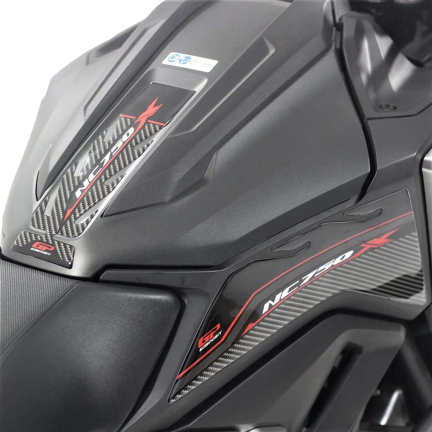 BIKE-label Tank-Schutz-Pads 3D Schwarz Für Honda NC 750 X – Seitlicher Kratzschutz, 113x271 Mm