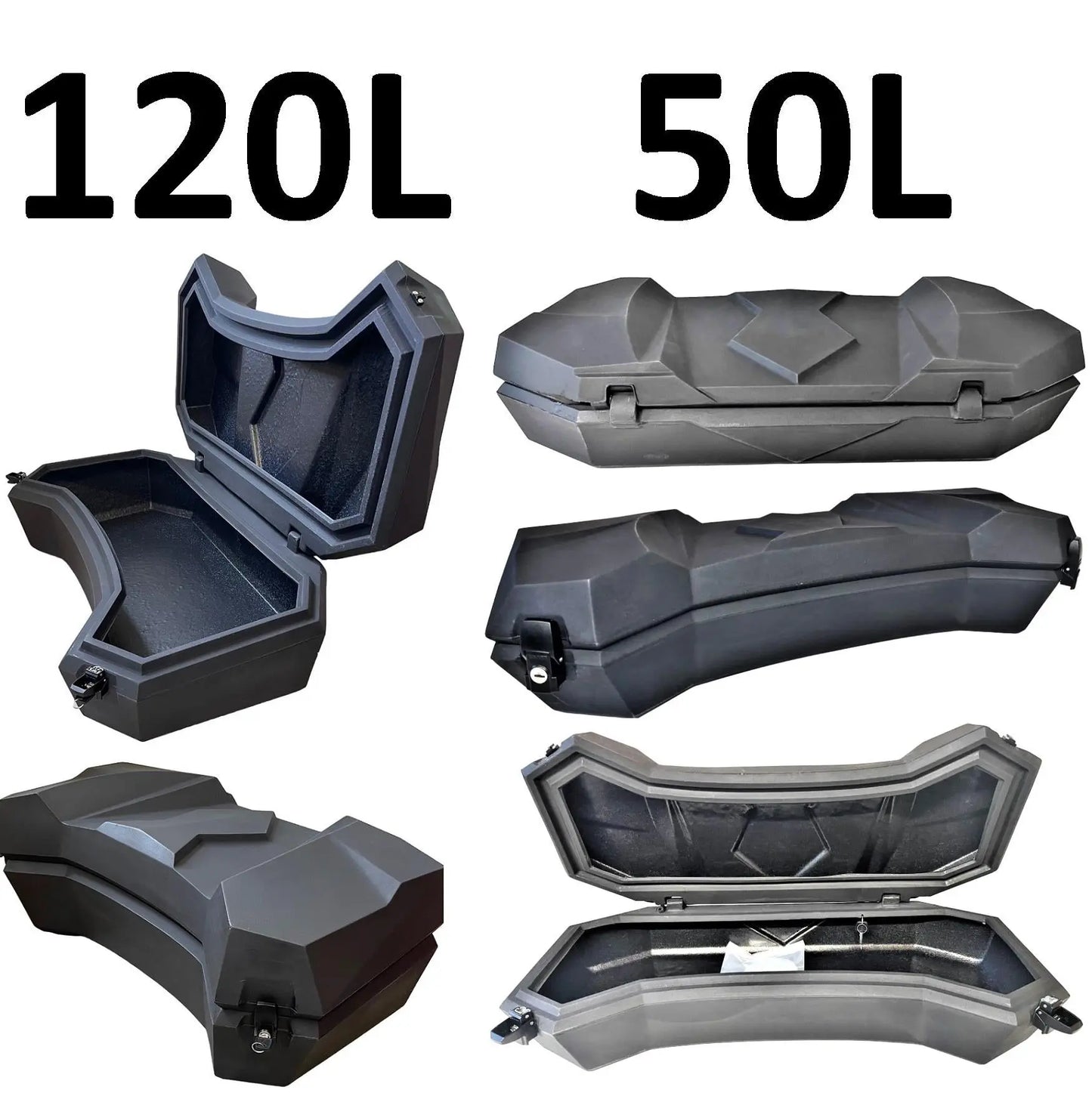 QUAD ATV CARGO BOXES' REAR AND FRONT TRUNKS PAIR X2 BOX