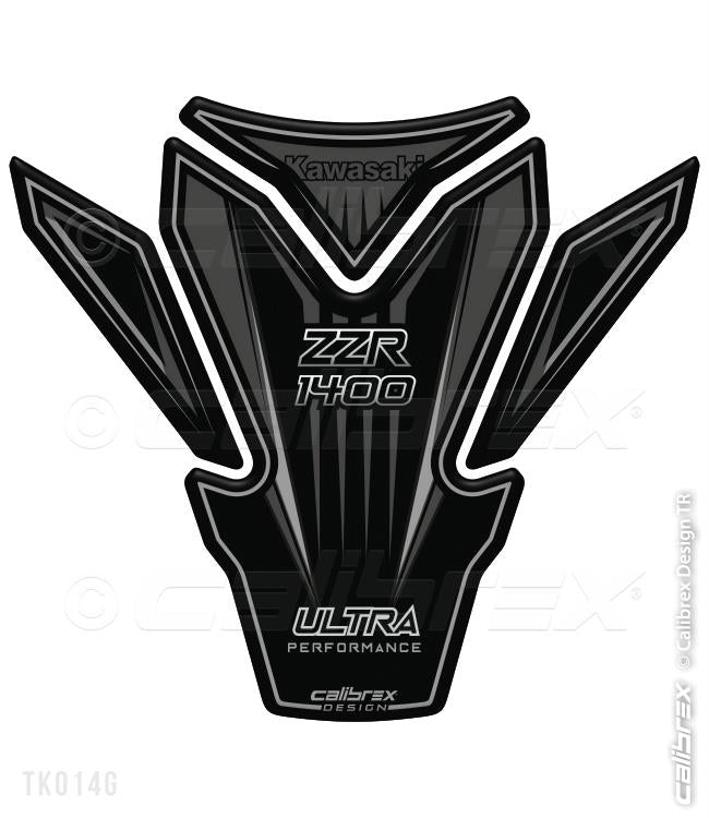 Kawasaki ZZR1400 dark tank pad protection 2006-20