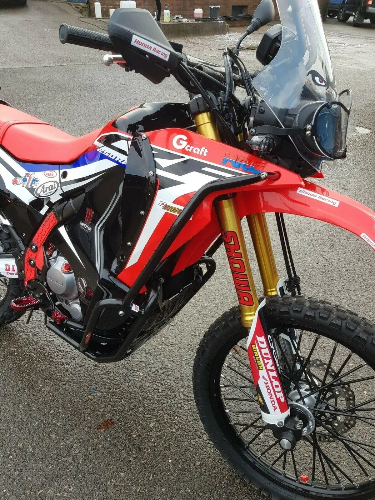 Honda CRF250 Rally Leg Guards Wind Deflectors Clear 2017-2020