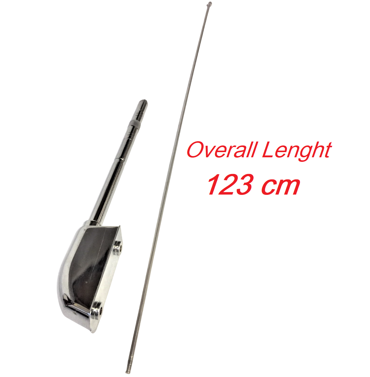 Honda Gold Wing flag pole antenna 123 cm chrome tall 2001-2017