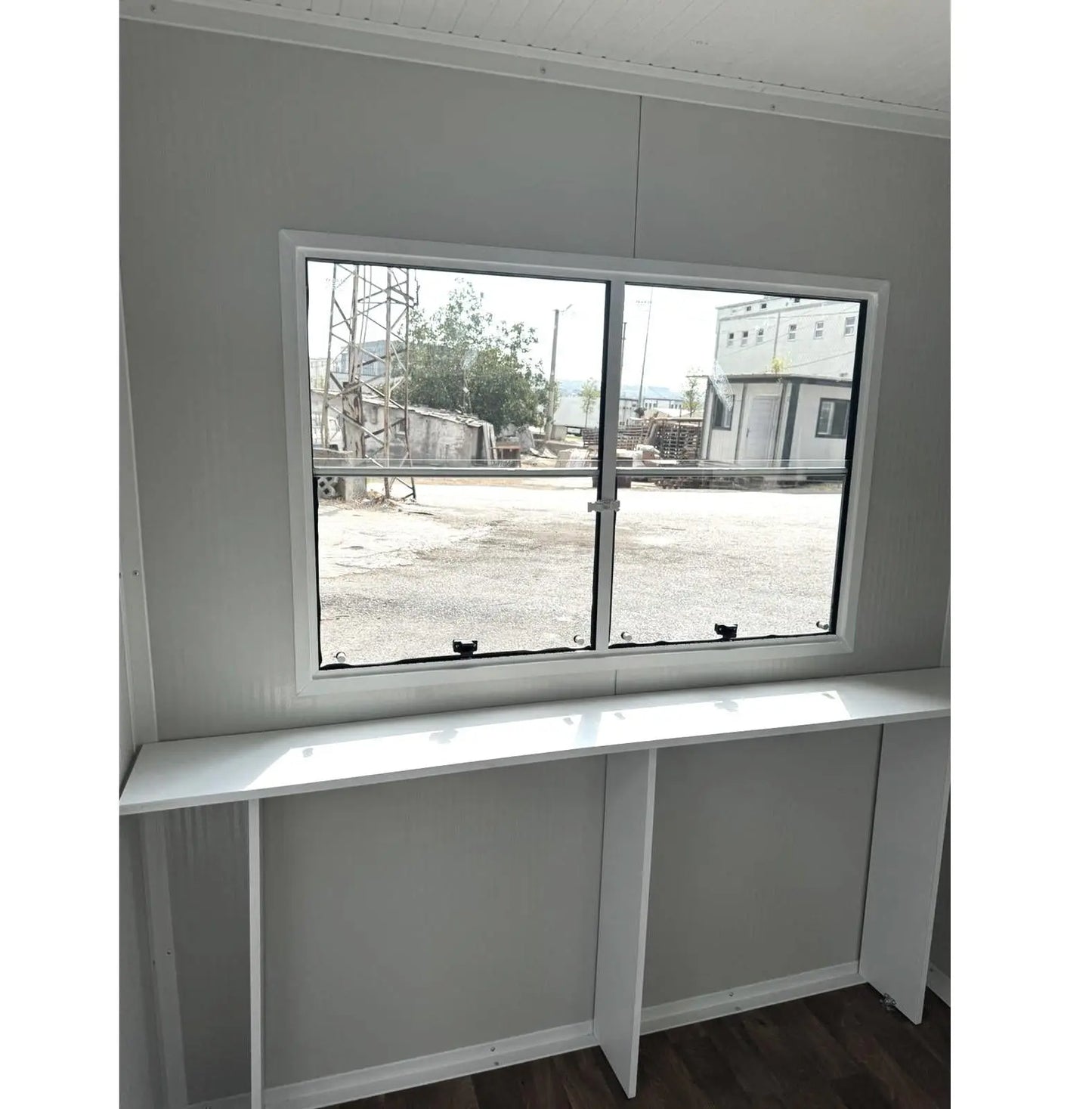 Kiosk Security Hut Gatehouse Modular Ticket Booth Portable Cabin 210X210 cm