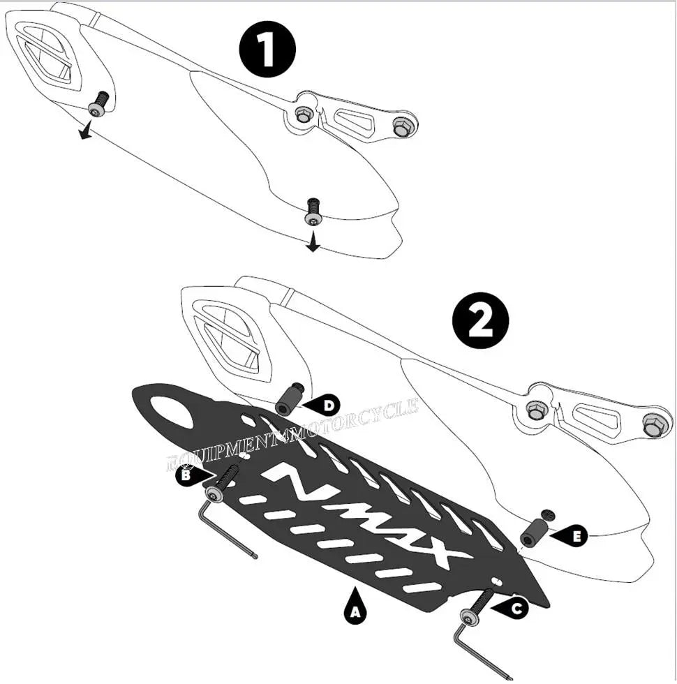 Yamaha Nmax 125 exhaust guard muffler protection 2021-2025