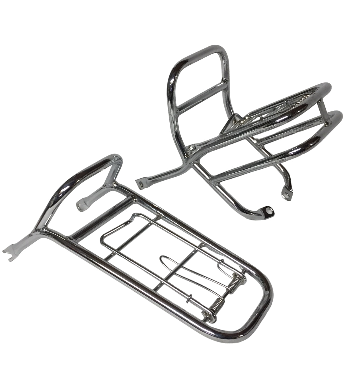 Honda Cub C90/C70/C50 rear and middle racks pair chrome coated 83-02