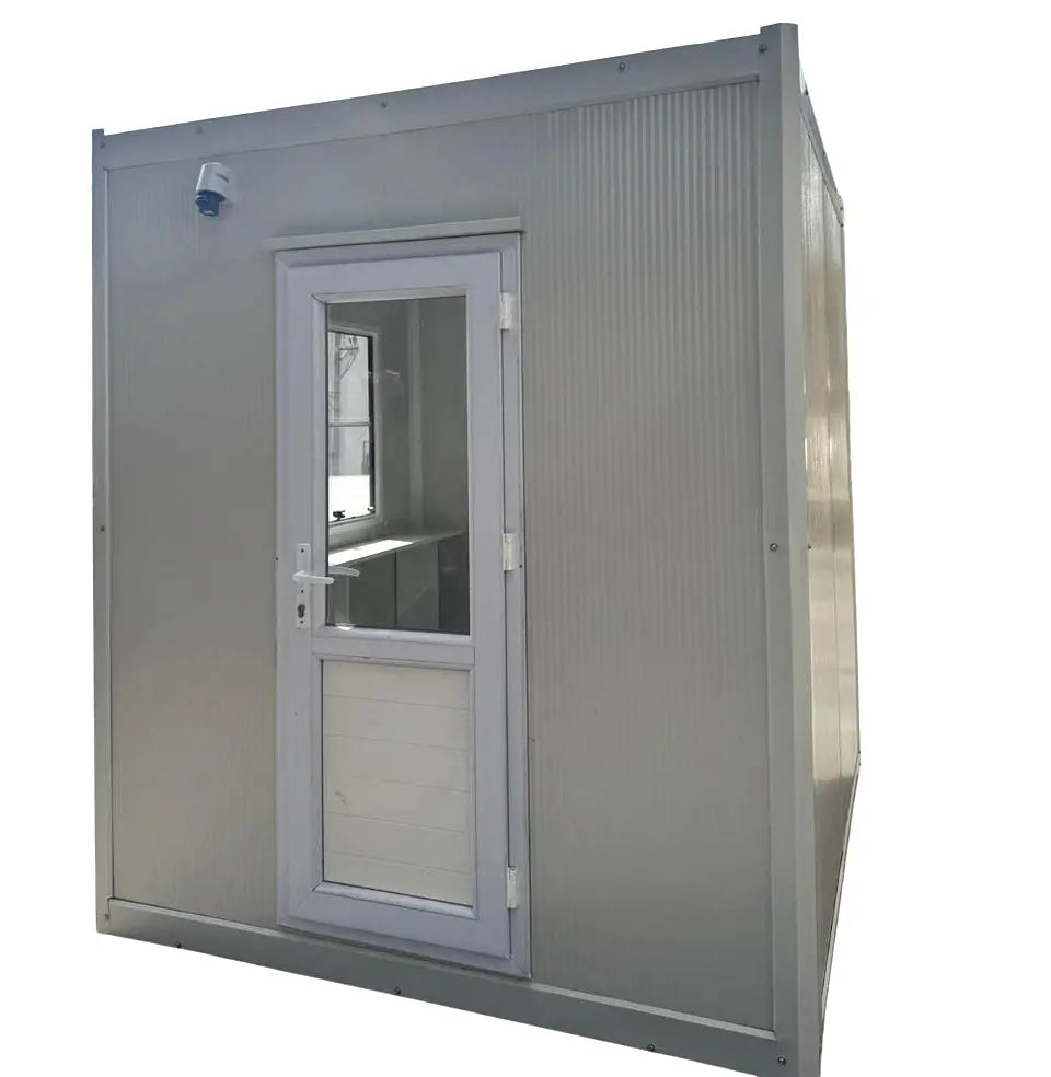 Kiosk Security Hut Gatehouse Modular Ticket Booth Portable Cabin 210X210 cm
