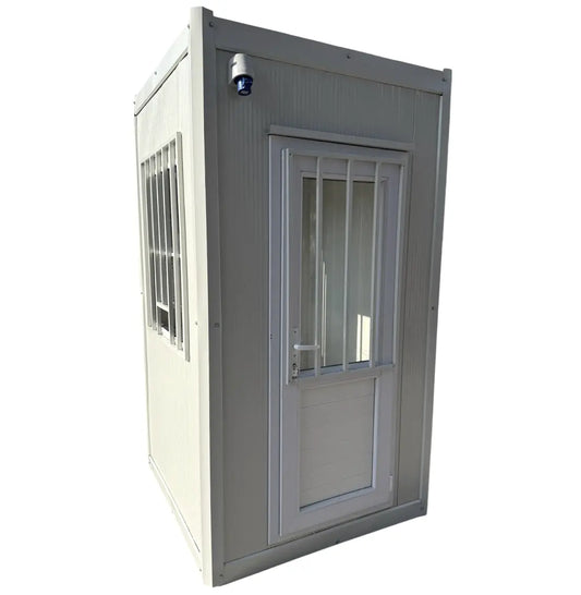 Modular Kiosk Ticket Booth Security Hut Portable Cabin Anti-Vandal 130x130 cm