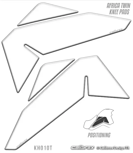 Afrıca Twin 1000l Knee Pad Protectors Pair Transparent